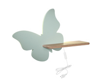 BUTTERFLY LAMPA KINKIET 5W LED 4000K IQ KIDS Z PRZEWODEM Z WŁ. I WTYCZKĄ MIĘTOWY Candellux 21-85160