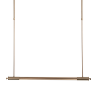 Lampa wisząca liniowa w kolorze szczotkowanej miedzi LED 3000K Maxlight P0659D Flusore