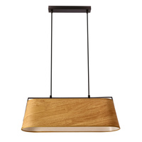Milbury lampa sufitowa czarny 2x40W E27 abażur żółty Candellux 32-38289