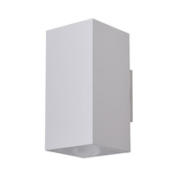 Biały kinkiet na elewacje góra-dół ROLAND 2 SQ WALL IP65 WH LED 3000K AZZARDO AZ5232