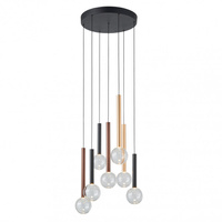 Okrągła lampa wisząca z siedmioma zwisami LED 3000K  Alinos Italux PND-24019-7A-BK