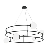 Lampa wisząca czarna zakręcona z białymi kulami Balance MOD317PL-06B Maytoni