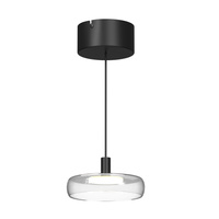 Lampa wisząca z przeźroczystym płaskim okrągłym  kloszem FLOAT LED 3000K Maytoni MOD498PL-L13BK
