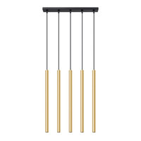 Lampa Wisząca PASTELO 5L złoty połysk Sollux SL.1198