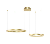 Lampa wisząca złota HALO PENDANT 80+60 LED AZzardo AZ4979 sterowana pilotem