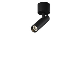 Czarny spotlight natynkowy z ruchomą tubą Focus T C141CL-L125-6W3K-B Maytoni