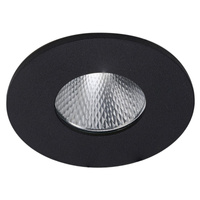 Okrągłe oczko podtynkowe czarne LED CLEAN R IP44 7W CCT SWITCH BK AZZARDO AZ5986