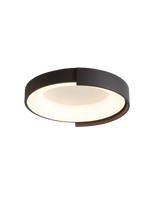 MaxLight Plafon LED 50W 3000K CRI90 Ø40 cm czarny – metal + akryl