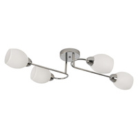Lampa sufitowa chromowana 4 mleczne klosze 4xE27 KING CHROME Milagro ML2756