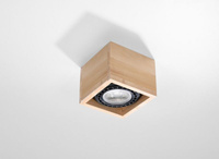 Lampa sufitowa, oprawa QUATRO 1 Drewniana Sollux Lighting SL.0915