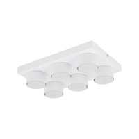 Prostokątny biały plafon sufitowy sześciopunktowy BRIX WHITE 6xGX53 Tk Lighting 11297