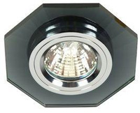 SS-14 CH/BK MR16 CHROM OPR. STROP. STAŁA SZEŚCIOKĄTNA SZKŁO CZARNE Candellux 2231634