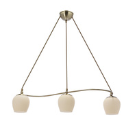 Serano lampa wisząca patynowy 3x60W E27 klosz kremowy Candellux 33-11060