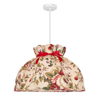 ROZANO lampa wisząca biały 1x40W E27 abażur kwiatowy Candellux 31-39392