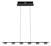 Lampa wisząca szóstka CASSIS czarna Aviano Lighting 7066-702