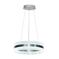 Lampa wisząca ring 40cm satynowy chromowany LED  Blera Italux PND-98273-SCHR