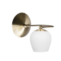 Serano lampa kinkiet patynowy 1x60W E27 klosz biały Candellux 21-07346