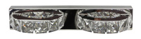 SHIPI LAMPA KINKIET 2X3W LED KRYSZTAŁKI STAL NIERDZEWNA Candellux 22-45300