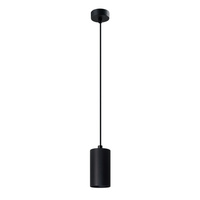 Tubo lampa wisząca czarny 1x25w gu10 klosz 10cm czarny Candellux 31-78537