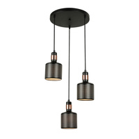 Potrójna czarna lampa wisząca Restenza Italux PND-2439-3-BK