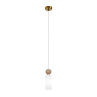Lampa wisząca Santos mosiężna 1xG9 Italux PND-95331-1-BRSS