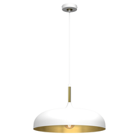 Lampa wisząca LINCOLN WHITE/GOLD 1xE27 45cm MLP7899