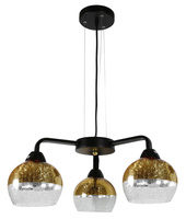 CROMINA GOLD LAMPA WISZĄCA 3X60W E27 CZARNY Candellux 33-57259