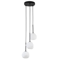 Potrójna lampa wisząca trzy białe zniekształcone kule MISTY 3xG9 Tk Lighting 11018