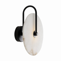 Czarny kinkiet klosz alabaster Retro LED 3000K Maxlight W0401