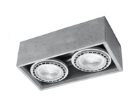 Lampa sufitowa, oprawa QUATRO 2 Betonowa Sollux Lighting SL.0884