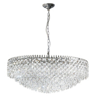 Duża lampa wisząca żyrandol kryształowy o średnicy 100cm 28xE14 BURANO 100 PENDANT CH Azzardo AZ6907