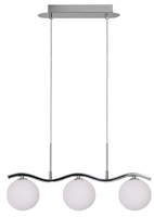 Ramon lampa wisząca chromowy 3x40w g9 klosz biały Candellux 33-01405