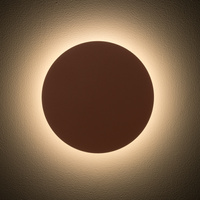 Płaski okrągły kinkiet 25cm z metalu w kolorze terakota RING LED M 3000K Nowodvorski 12658