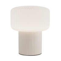 Mała stołowa lampka z ceramiki i szkła Omaggio MOD404TL-01BG Maytoni