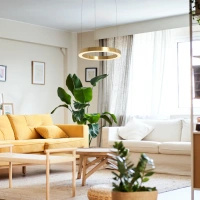 Złoty pierścień wiszący o średnicy 60cm Aurum S 1xLED 3000K PL0116-50 Yaskr