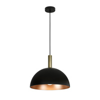 Lampa wisząca czarna metalowa 1xE27 Lanta Italux PND-23906-1-BK-GD