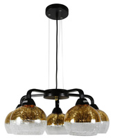 CROMINA GOLD LAMPA WISZĄCA 5X60W E27 CZARNY Candellux 35-57266