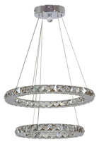 LORDS LAMPA WISZĄCA 42 OKRĄGŁY PODWÓJNY 24W LED CHROM Candellux 31-32515