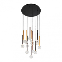 Lampa wisząca 14 zwisów LED Alinos Italux PND-24019-14A-BK