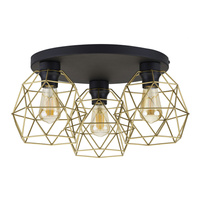 GALAXY BLACK/GOLD LAMPA SUFITOWA 3 KOŁO TK Lighting 3458