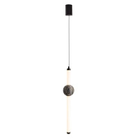 Lampa wisząca świecąca tuba 49cm z ozdobną kulą z marmuru szmaragdowego LED 3000K Verdes Maxlight P0612