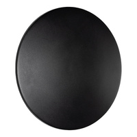 Czarny okrągły płaski kinkiet podświetlający elewacje 30cm IP65 ARIA LED XL Nowodvorski 11572