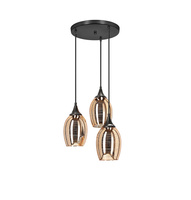 MARINA LAMPA WISZĄCA TALERZ 3X60W E27 MIEDZIANY Candellux 33-51608