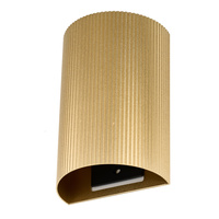 Kinkiet metalowy karbowany w kolorze złotym 2xGU10 góra-dół LUCIUS WALL 2 BRASS GOLD AZZARDO AZ6111