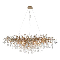 Bardzo duża lampa wisząca 150x75cm gałązki ze szklanymi elementami MOSIĄDZ ICICLE Paul Neuhaus  2031-11