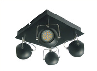 PLAFON TONY 4X3W LED GU10 CZARNY MATOWY Candellux 98-25036-Z