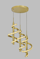 Lampa wisząca potrójna okrągła z dekoracyjnymi kryształami i trzystopniowym ściemniaczek typu "klik" Claret Aviano Lighting 9209-0315