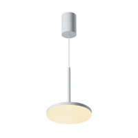 Okrągła płaska lampa wisząca biała 18,5cm LED 3000K Plato P076PL-L12W3K-W Maytoni