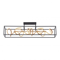 Lampa sufitowa czarno złota SELINA LED Paul Neuhaus 6473-18 funkcja ściemniania