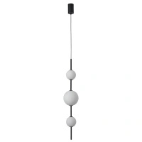 Czarna lampa wisząca trzy szklane kule na jedym zwisie Bolti IP44 LED PL0109-3 Yaskr